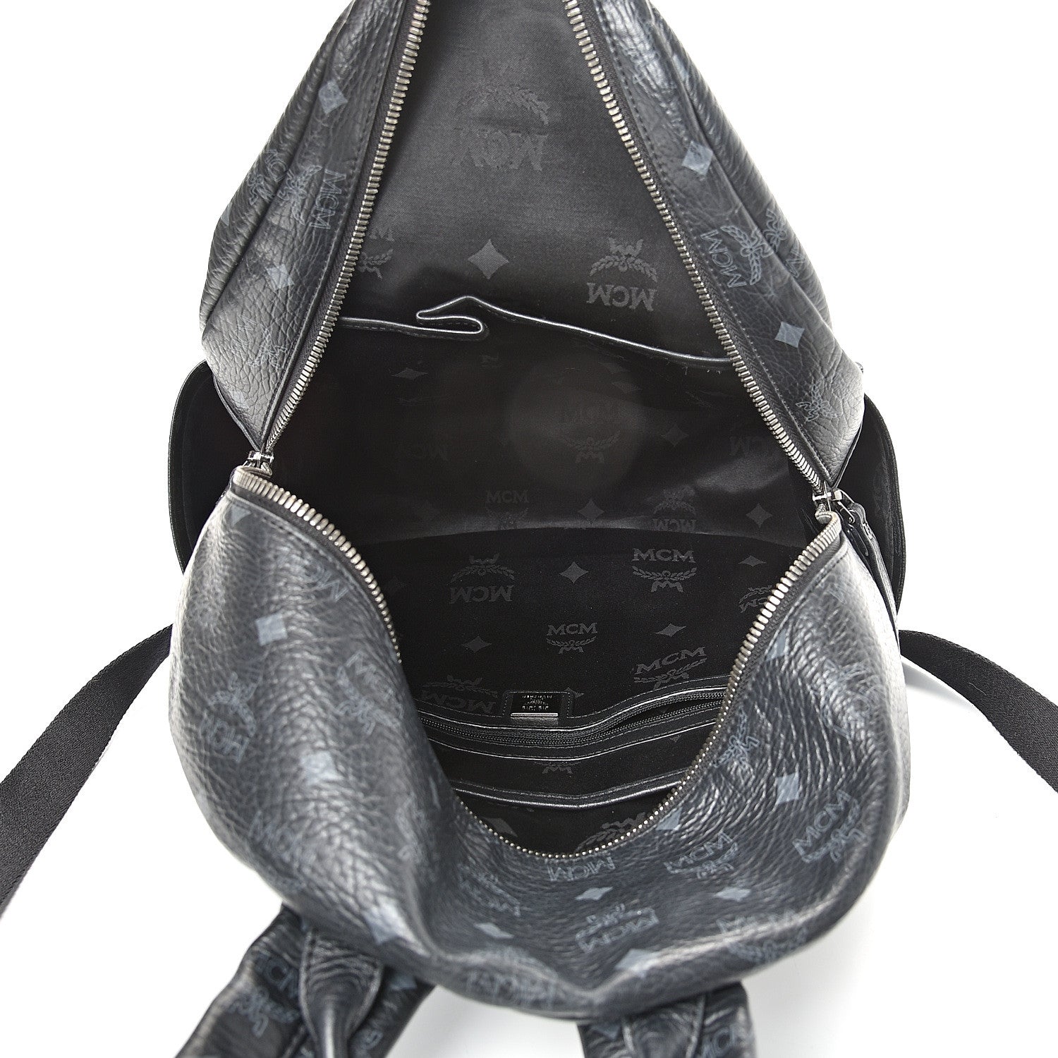 MCM Visetos Medium Stark Backpack Black 4 of 15