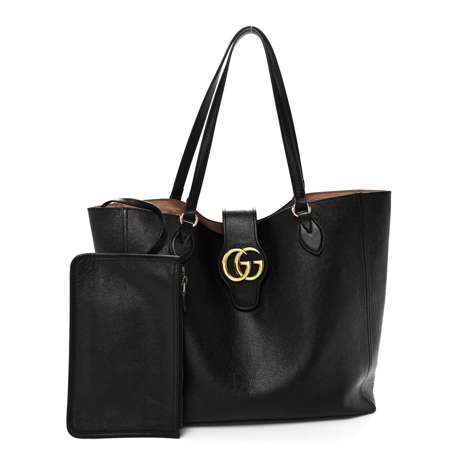 Gucci New Sakai Calfskin Lux Medium Dahlia Tote  Black 3 of 12
