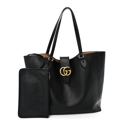 Gucci New Sakai Calfskin Lux Medium Dahlia Tote  Black 3 of 12