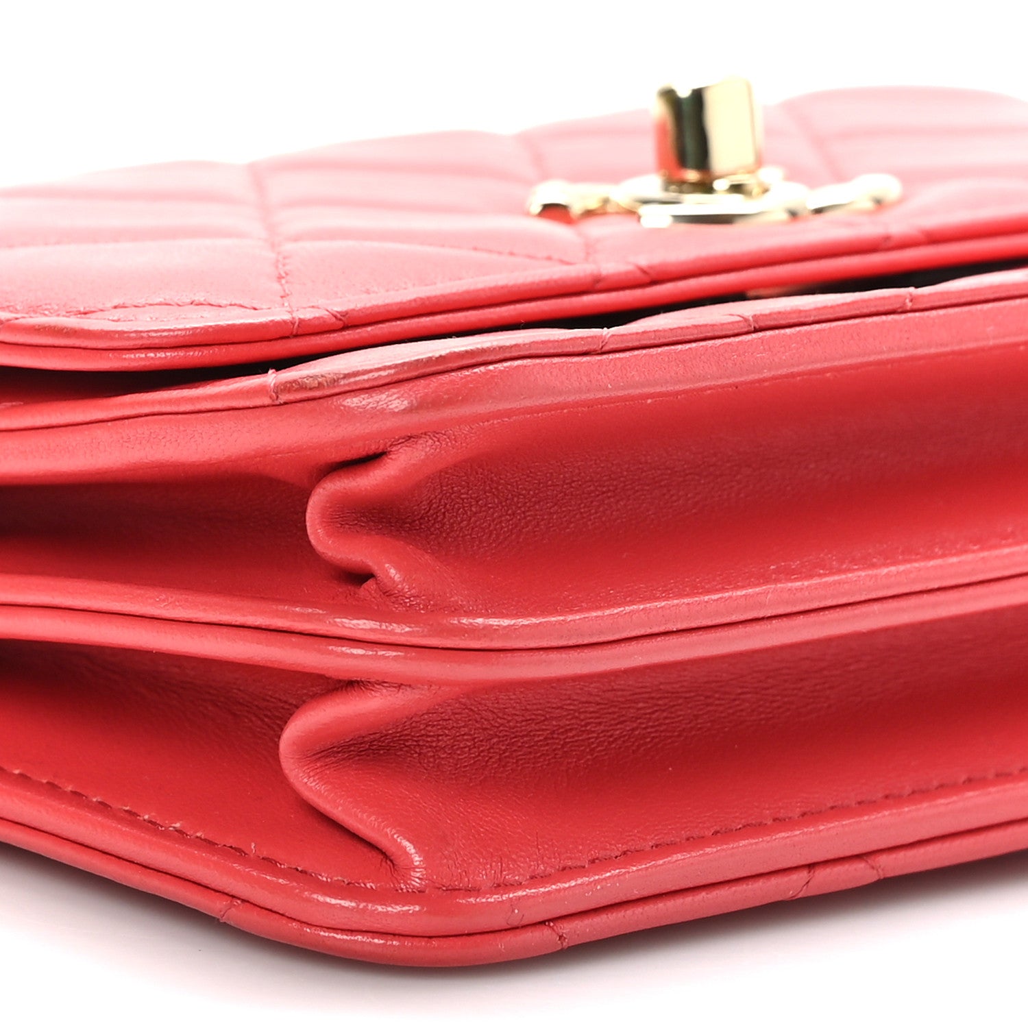 Chanel Lambskin Quilted Mini Trendy CC Wallet On Chain WOC Pink 8 of 9