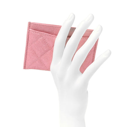 Chanel Iridescent Caviar Quilted Card Holder Rose Pink 2 of 11