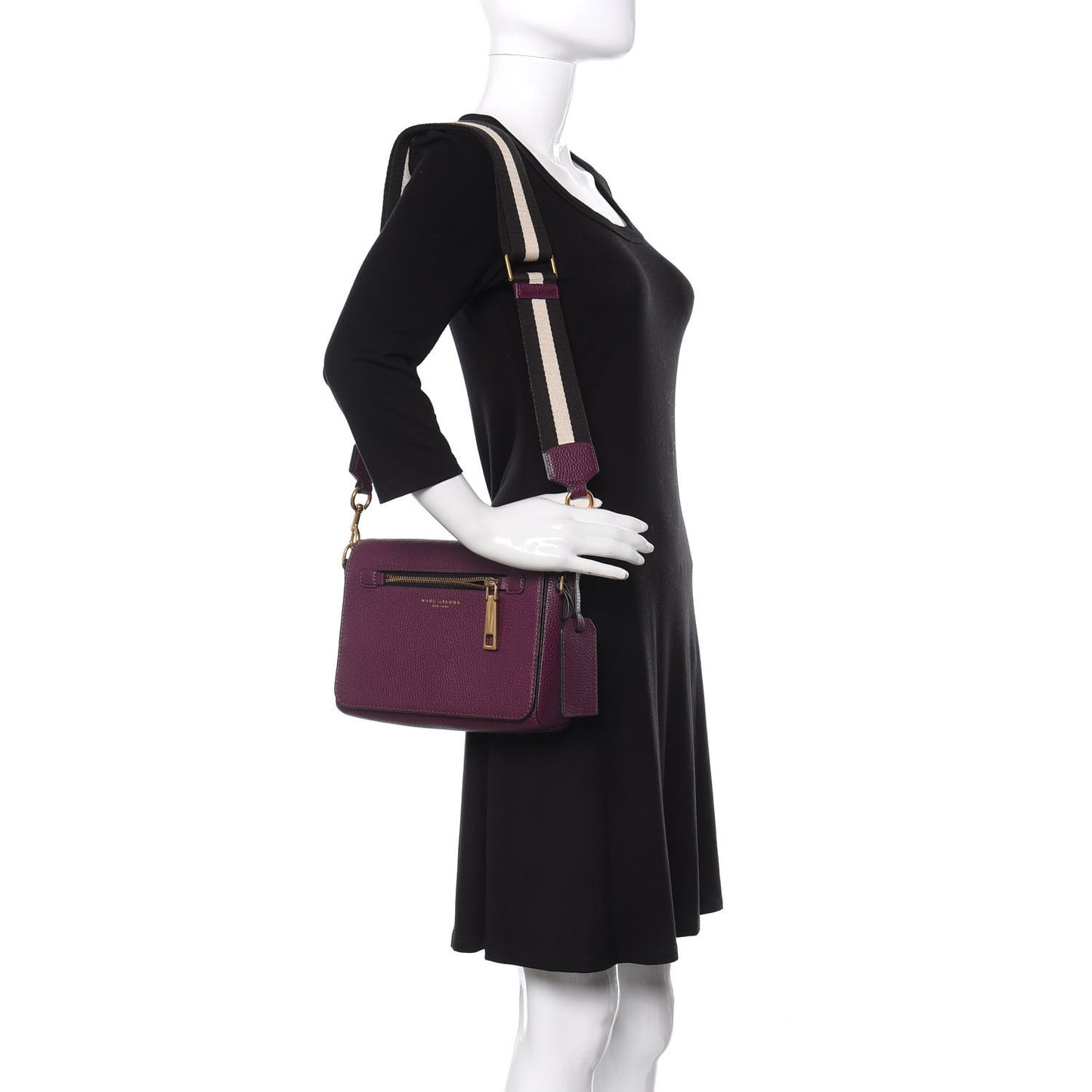 Grained Calfskin Small Gotham Shoulder Bag Iris