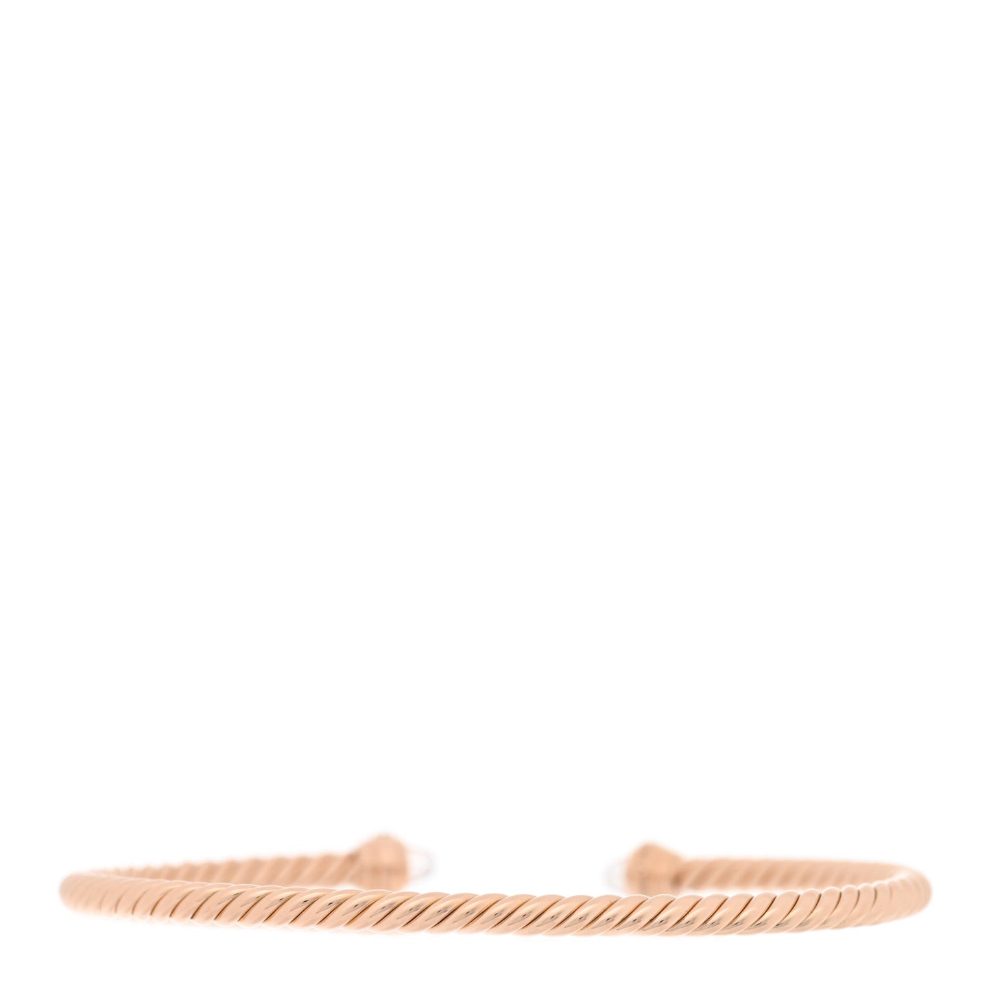18K Rose Gold Diamond Morganite 3mm Cablespira Bracelet