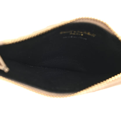 Saint Laurent Monogram Grain de Poudre 5 Fragments Zip Pouch Card Holder Dark Latte 5 of 9