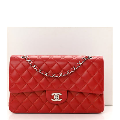 Chanel Lambskin Quilted Medium Double Flap Red 12 of 12
