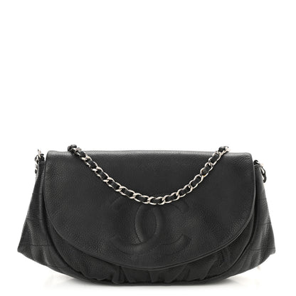 Chanel Caviar Half Moon Wallet On Chain WOC Black 1 of 14