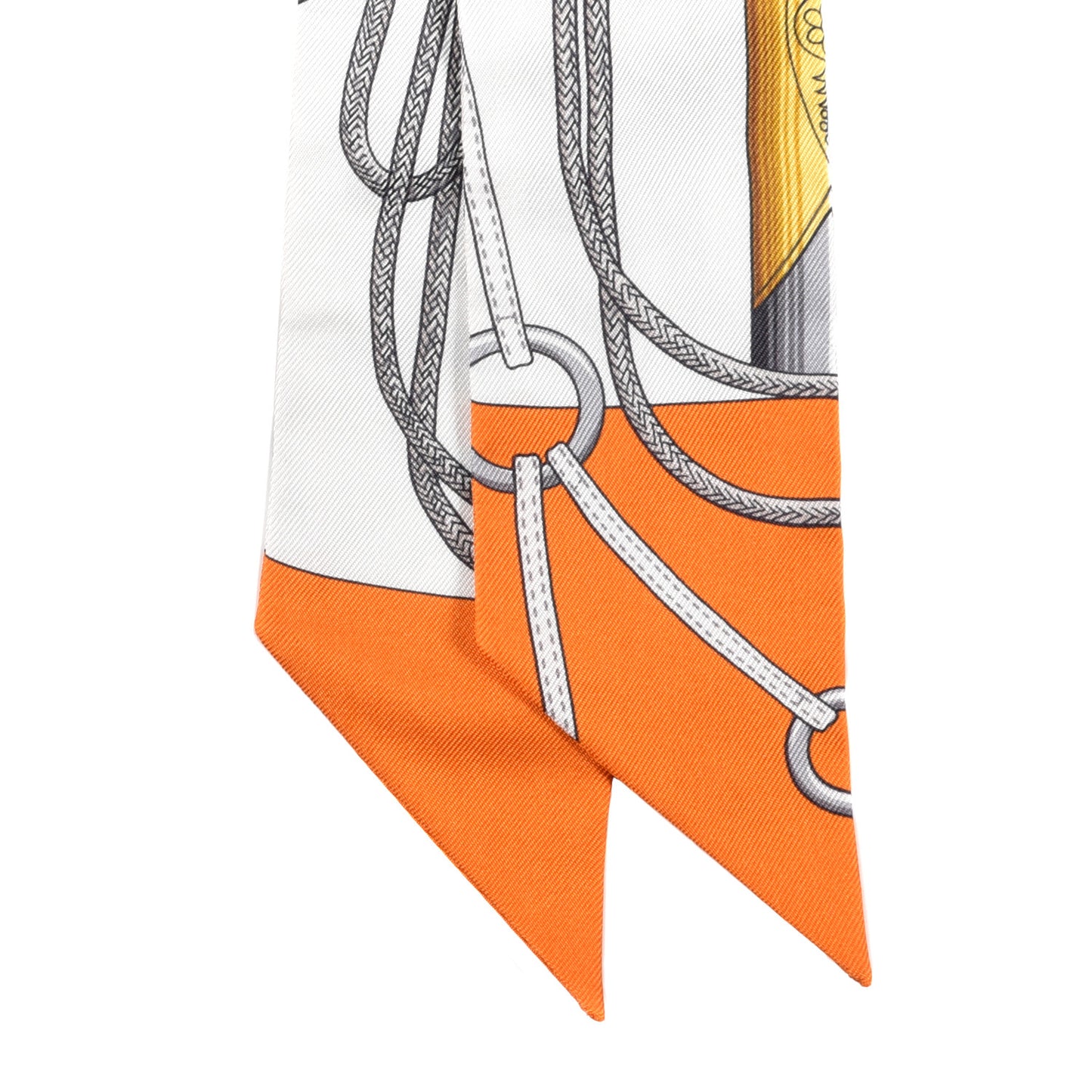 Silk Cliquetis Twilly Orange White Gold