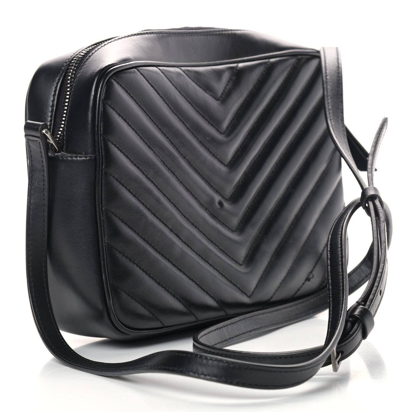 Calfskin Matelasse Monogram Lou Camera Bag Black