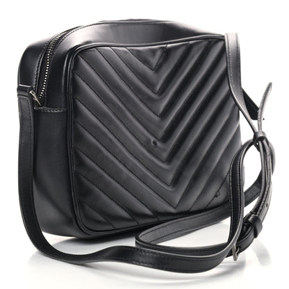 Saint Laurent Calfskin Matelasse Monogram Lou Camera Bag Black 3 of 12