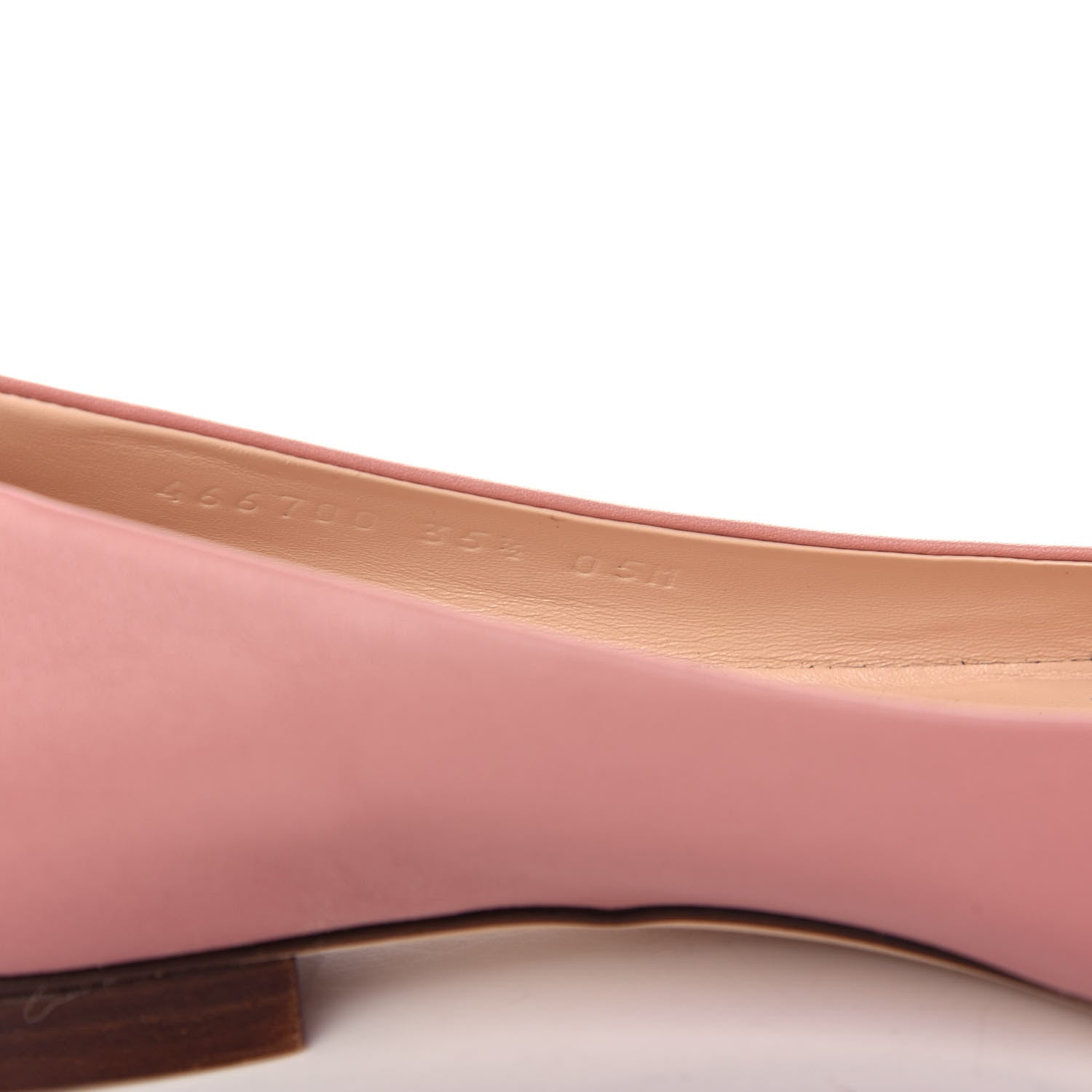 Gucci Calfskin Horsebit Ballerina Flats 35.5 Soft Pink 9 of 11