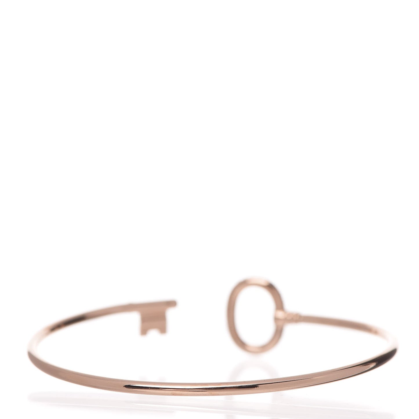 18K Rose Gold Diamond Keys Wire Bracelet