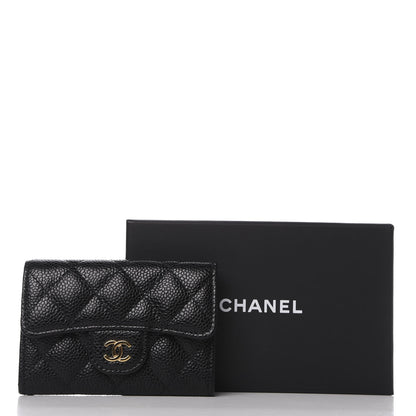 Chanel Caviar Quilted Flap Card Holder Wallet Black 8 of 8