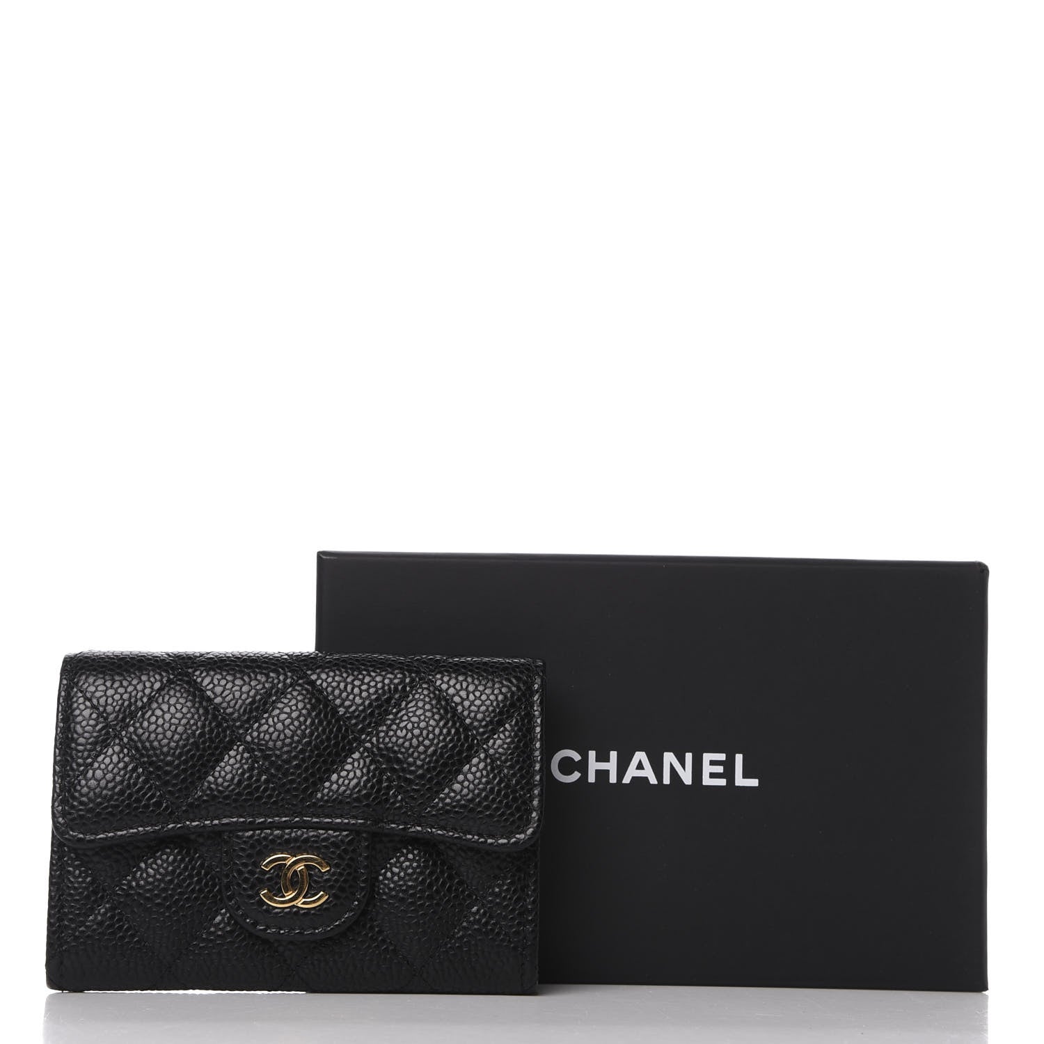 Chanel Caviar Quilted Flap Card Holder Wallet Black 8 of 8