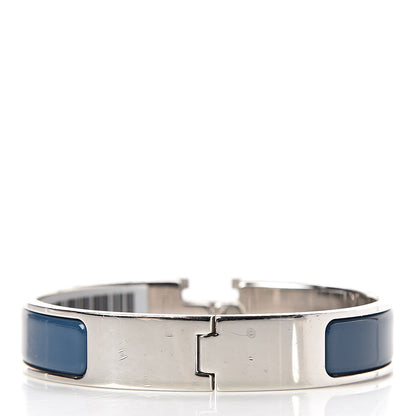 Hermes Enamel Narrow Clic Clac H Bracelet PM Bleu De Genes 3 of 6
