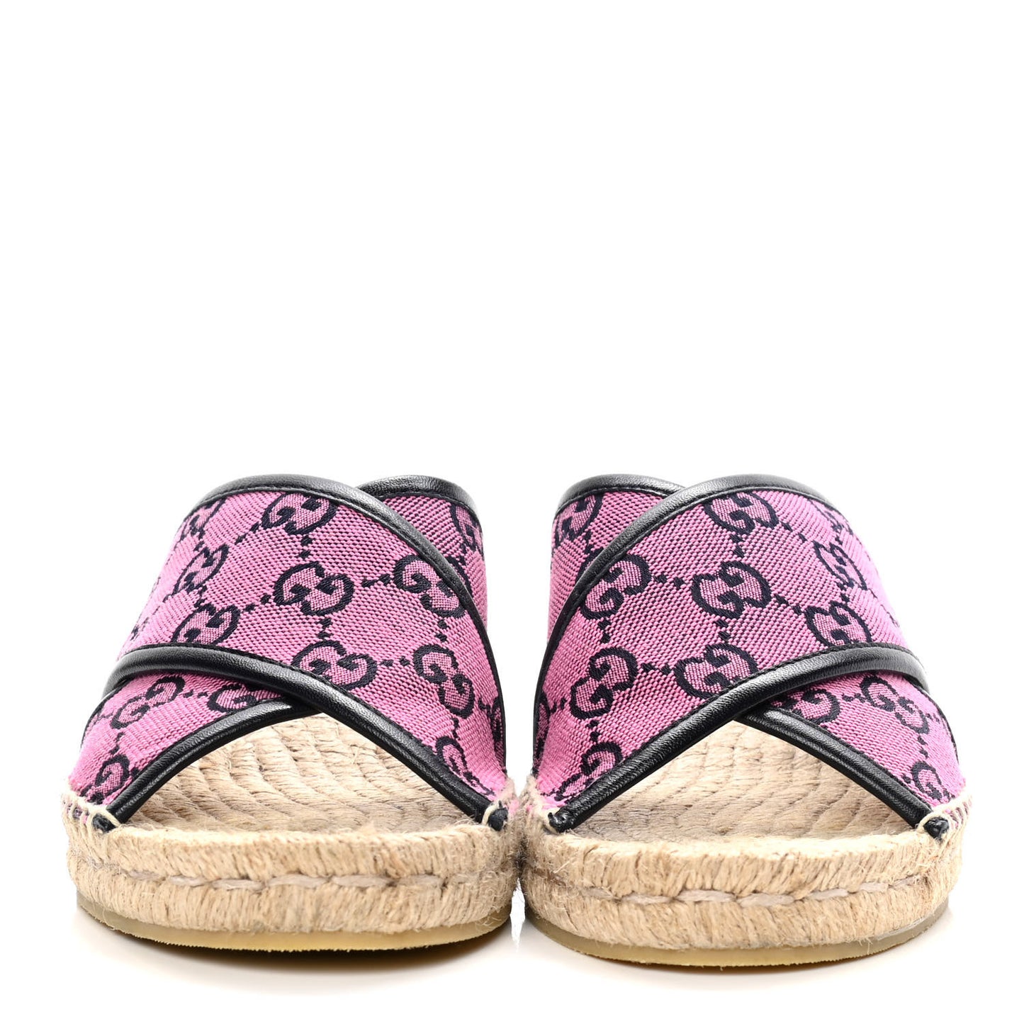 Monogram Multicolor Criss Cross Espadrille Sandals 37 Pink Blue