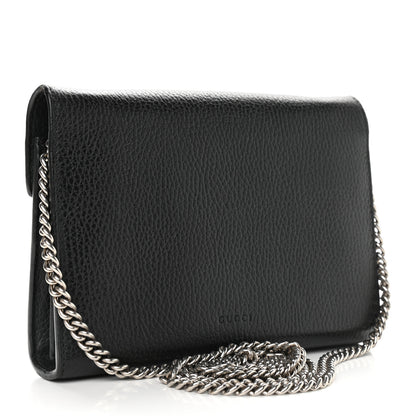 Gucci Calfskin Mini Dionysus Chain Wallet Black 3 of 10