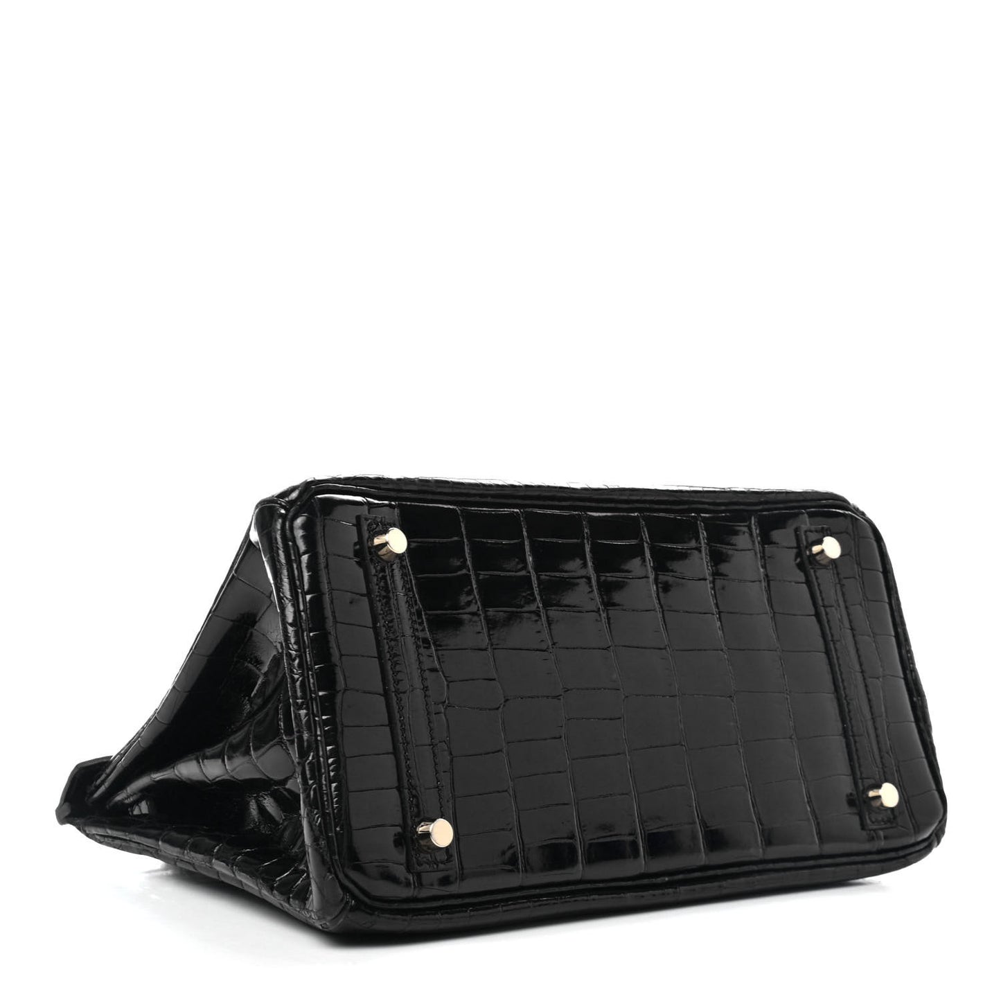 Shiny Niloticus Crocodile Birkin 30 Black