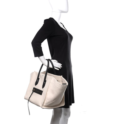 Celine Cotton Canvas Medium Phantom Luggage White 2 of 11