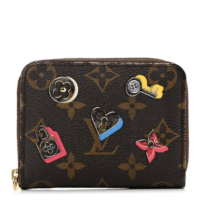 Louis Vuitton Monogram LV Love Lock Zippy Coin Purse 1 of 8