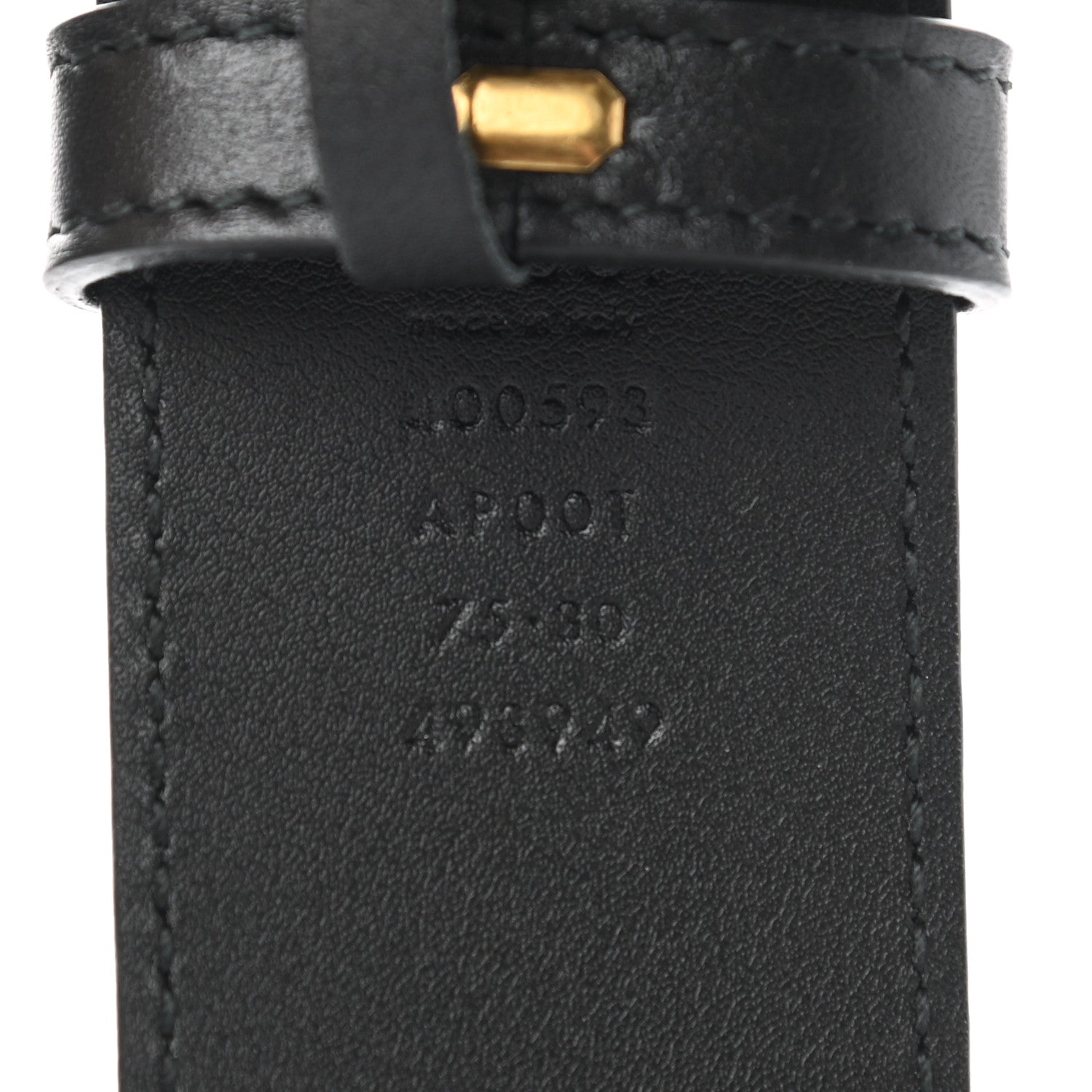 Gucci Calfskin Double G 40mm Belt 75 30 Black 3 of 5