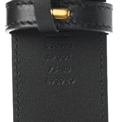 Gucci Calfskin Double G 40mm Belt 75 30 Black 3 of 5