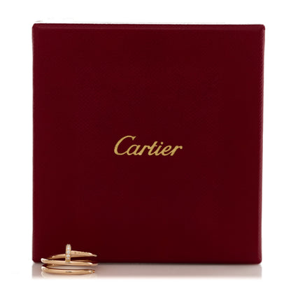 Cartier 18K Pink Gold Diamond Double Juste Un Clou Ring 53 6.25 7 of 7