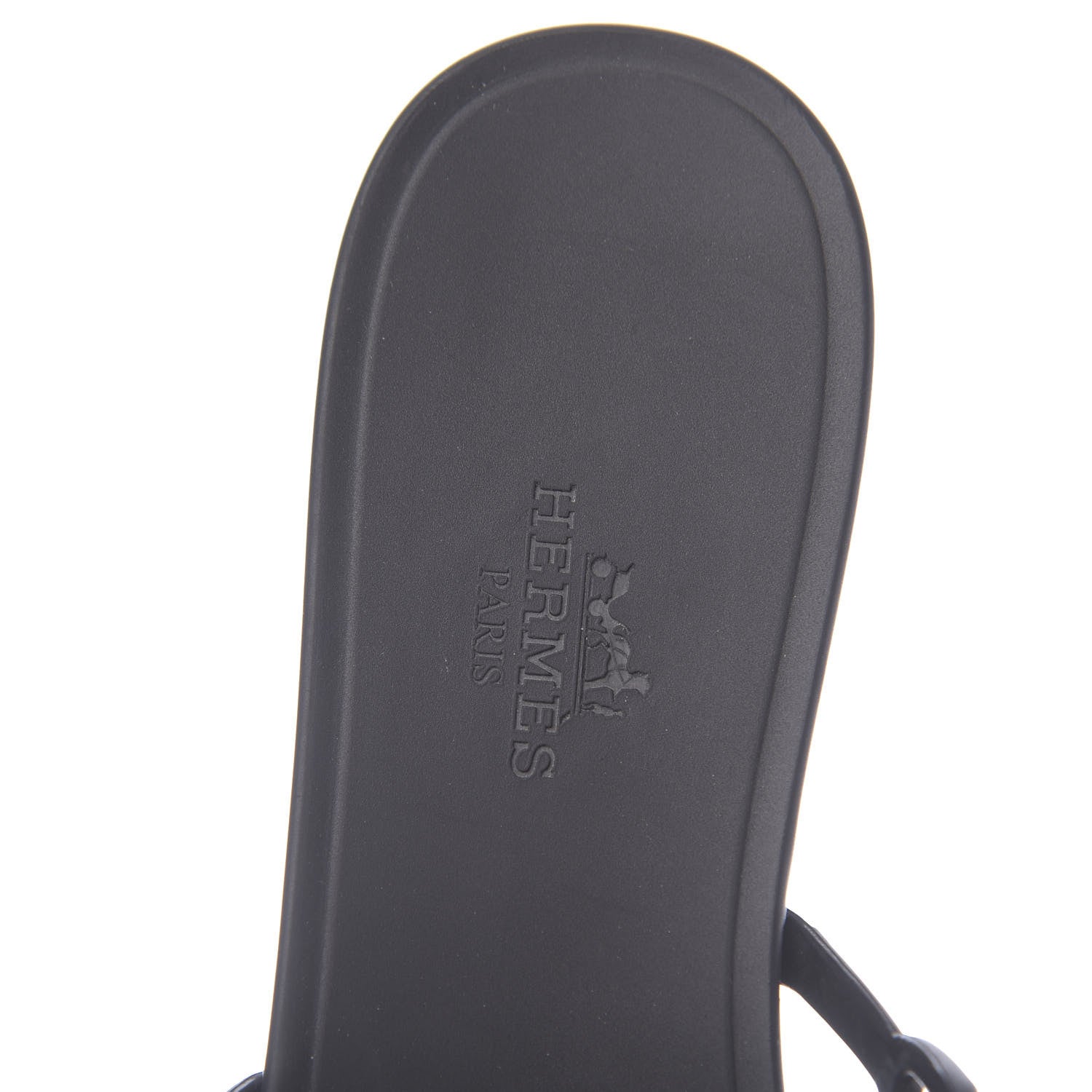 Hermes Rubber Chaine d'Ancre Rivage Sandals 37 Black 6 of 7