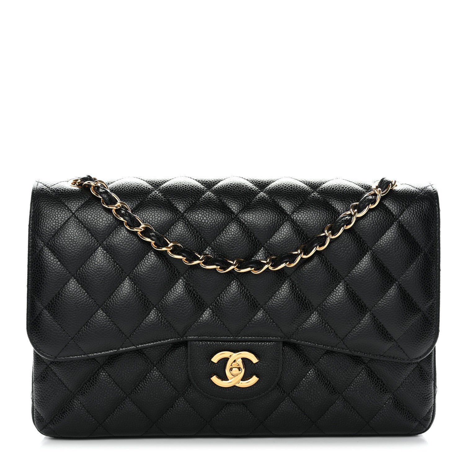 Chanel Caviar Quilted Jumbo Double Flap Black 1 of 11