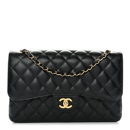 Chanel Caviar Quilted Jumbo Double Flap Black 1 of 11