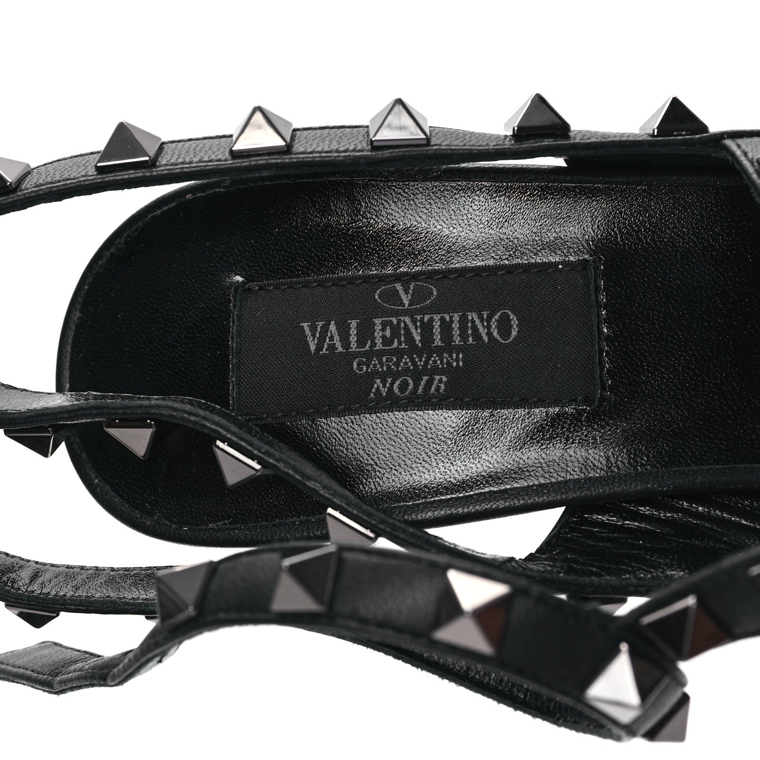 Valentino Garavani Calfskin Nappa Rockstud Ankle Strap 100mm Pumps 38.5 Black 7 of 9