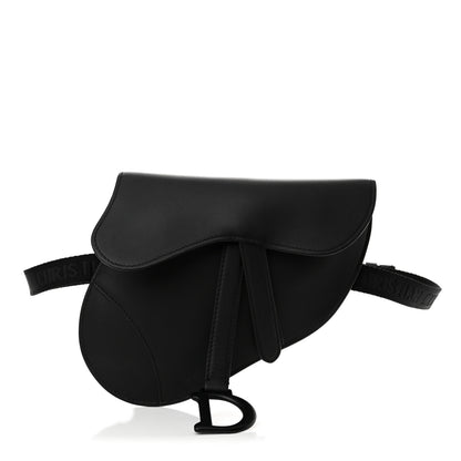 Christian Dior Ultra Matte Calfskin Saddle Belt Bag Black 1 of 10