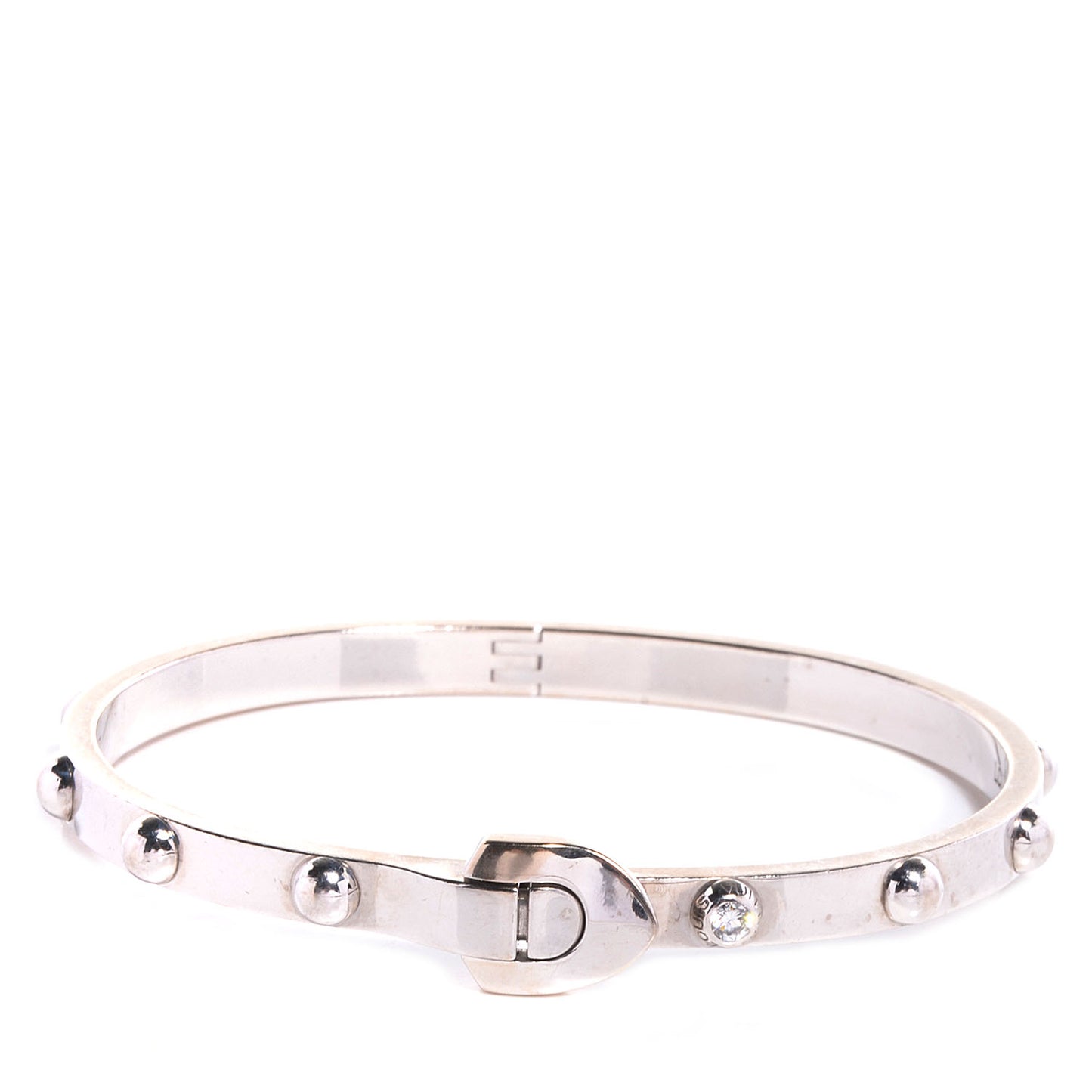 18k White Gold Diamond Clous Bracelet