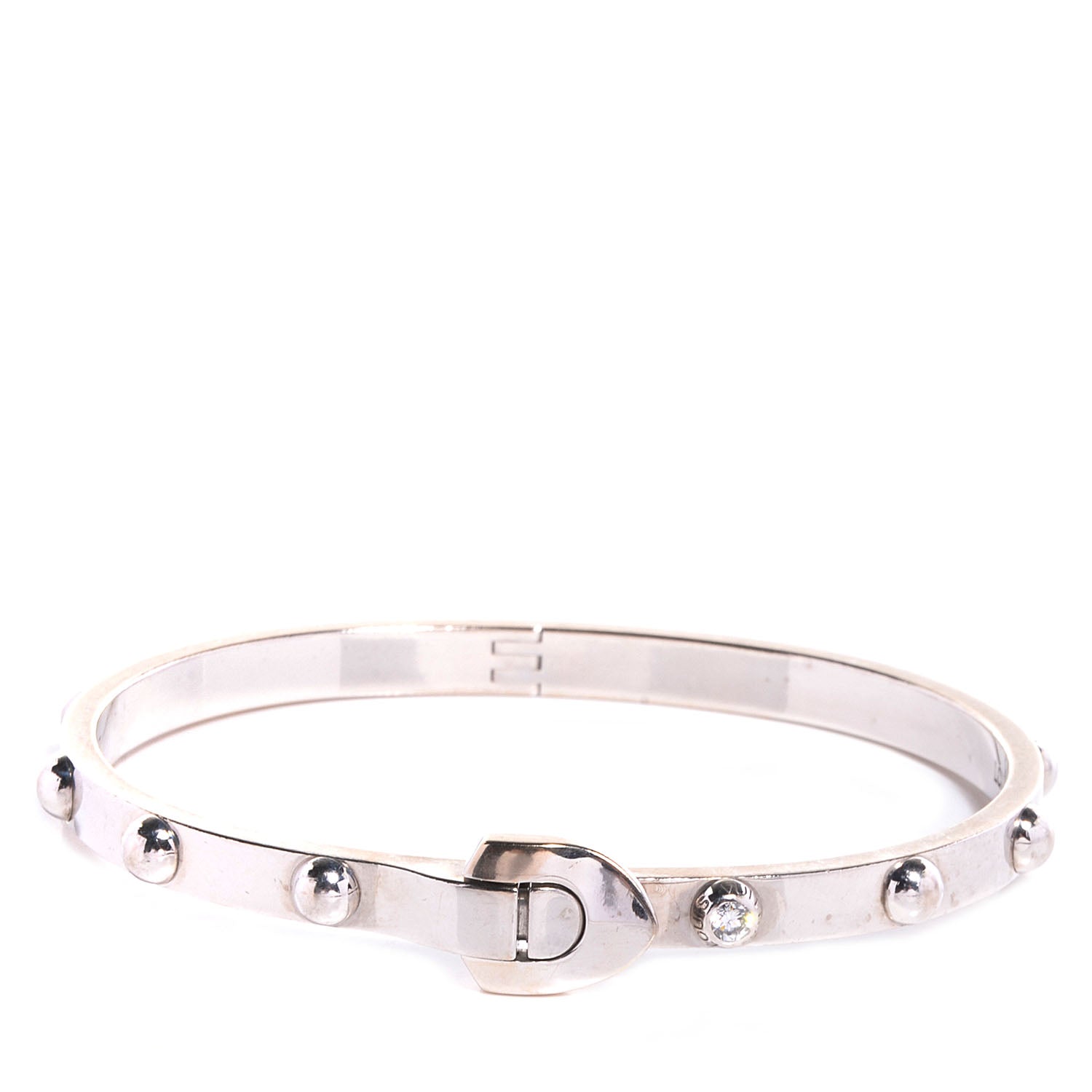 Louis Vuitton 18k White Gold Diamond Clous Bracelet 1 of 8