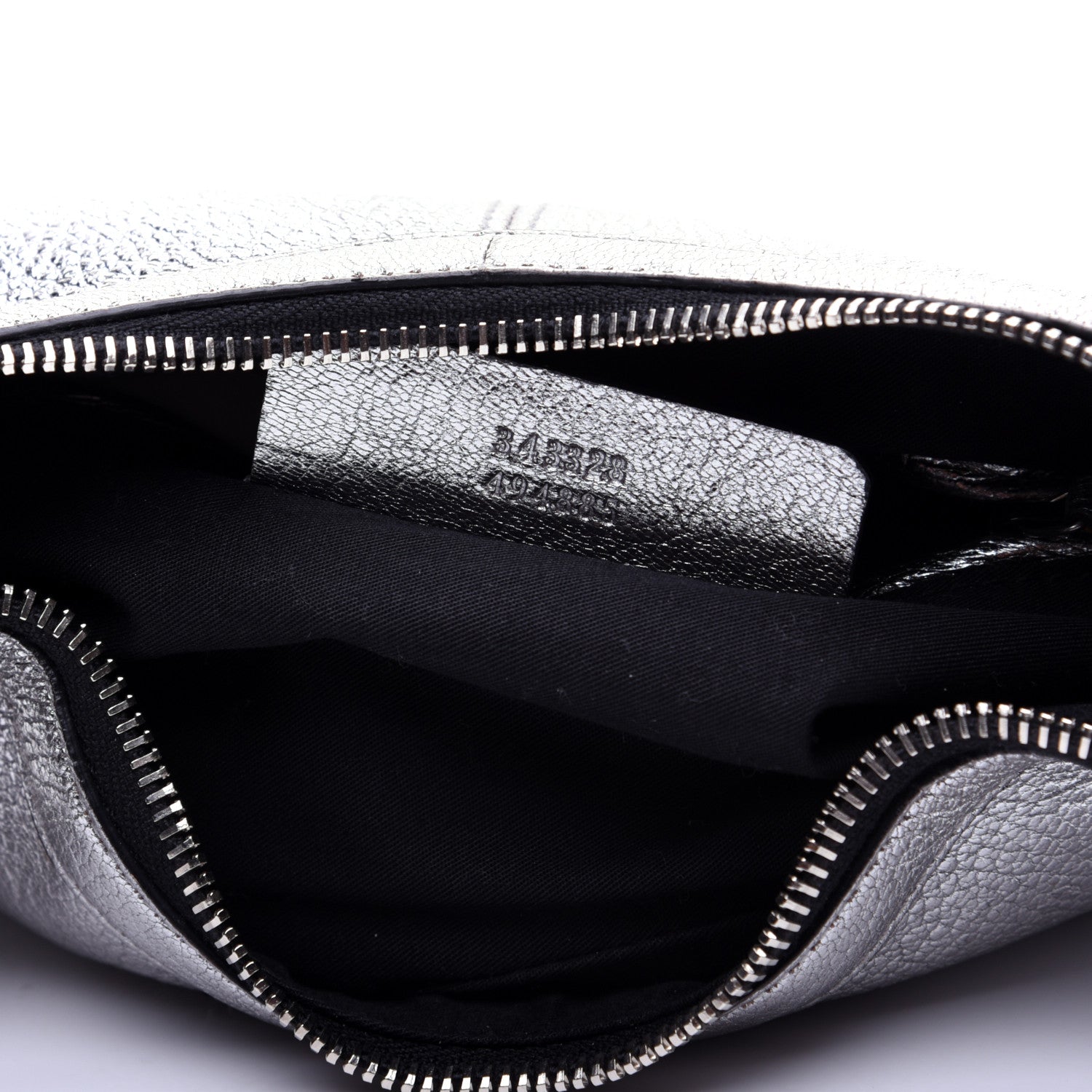 Alexander McQueen Metallic Lambskin De Manta Clutch Gun 9 of 11