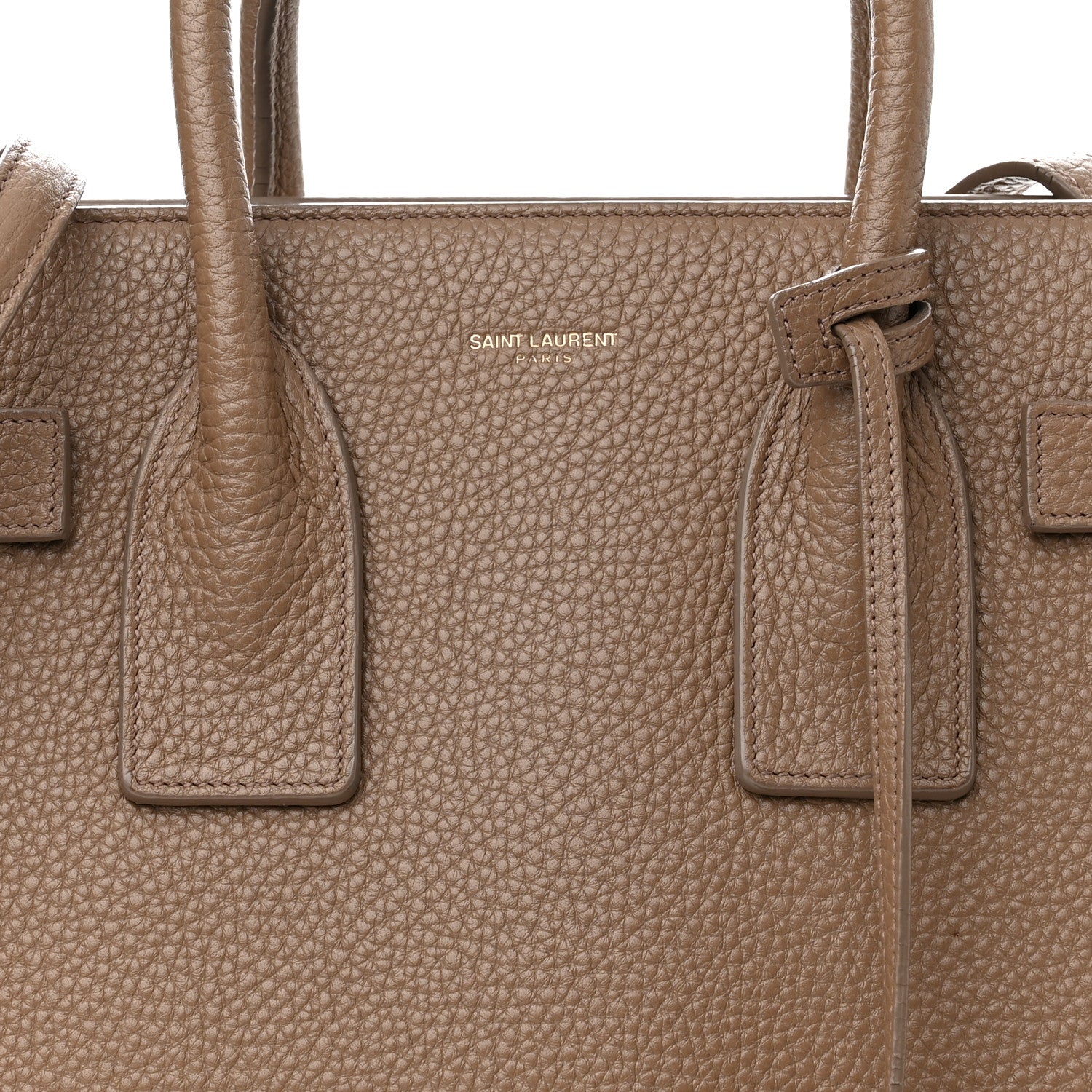 Saint Laurent Grained Calfskin Baby Sac De Jour Taupe 7 of 14