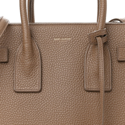 Saint Laurent Grained Calfskin Baby Sac De Jour Taupe 7 of 14
