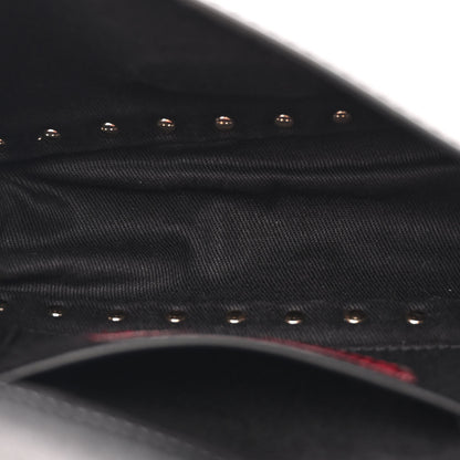 Valentino Garavani Vitello Mini Rockstud Flap Saddle Crossbody Bag Black 5 of 10