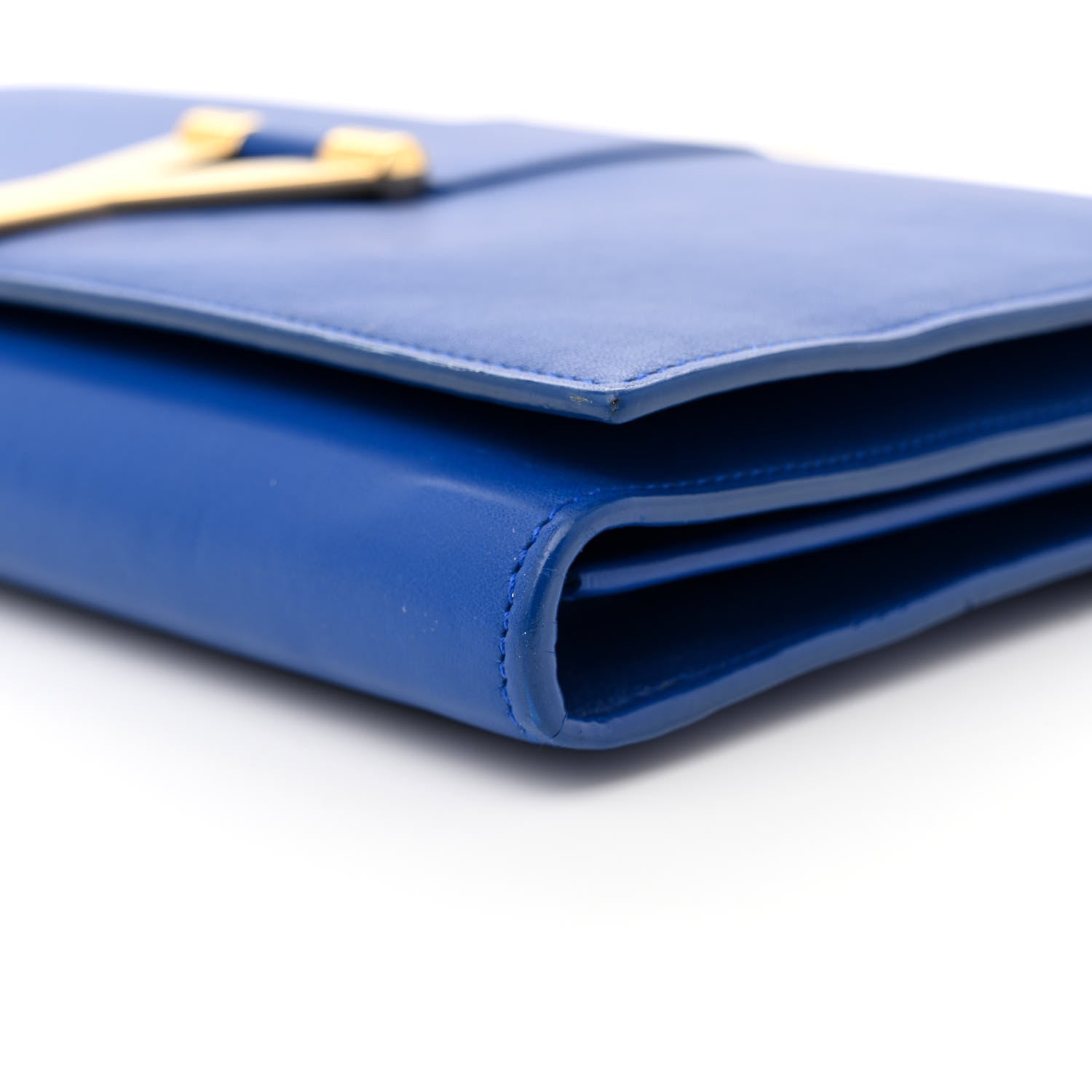 Saint Laurent Calfskin Classic Y Ligne Chain Wallet Bleu Majorelle 10 of 15