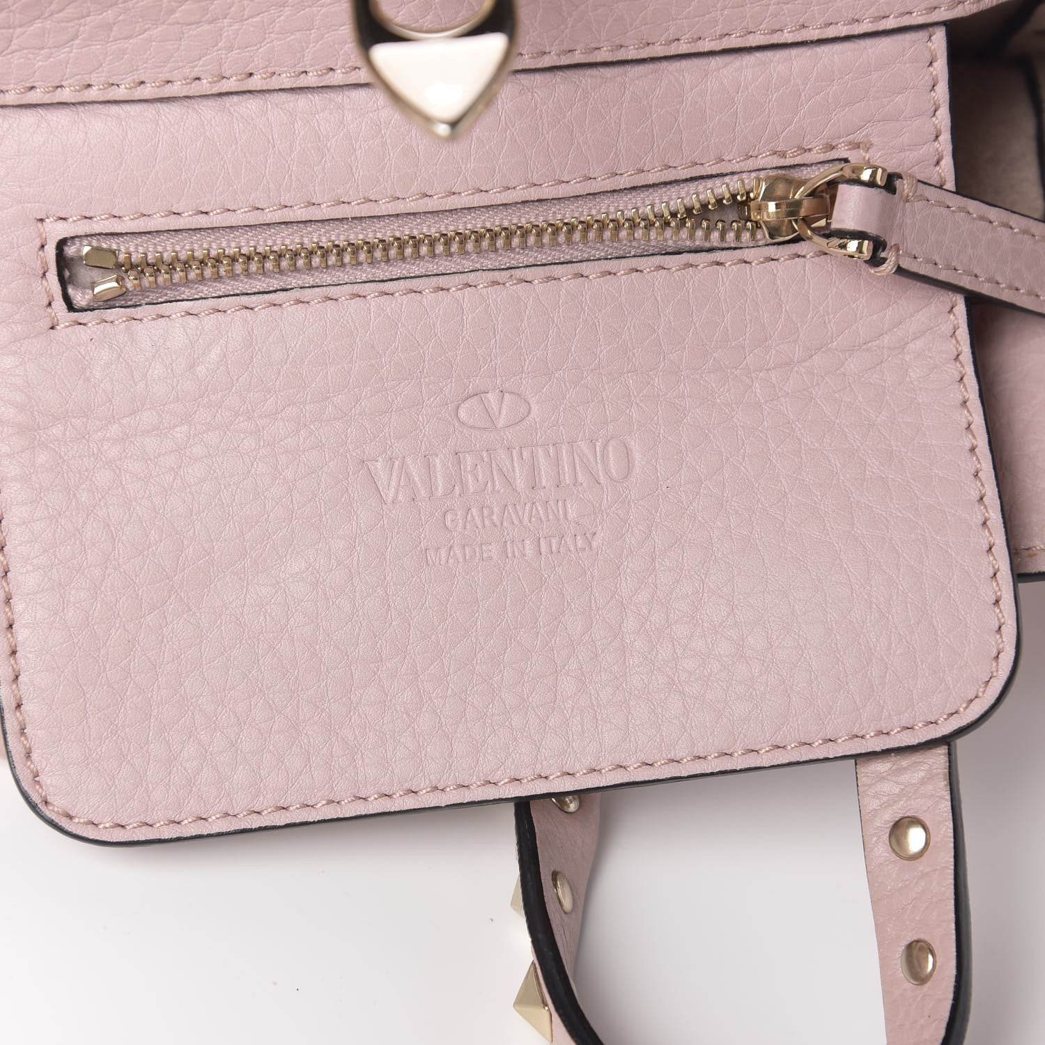 Valentino Garavani Pebbled Calfskin Mini Rockstud Tote Cipria 7 of 11