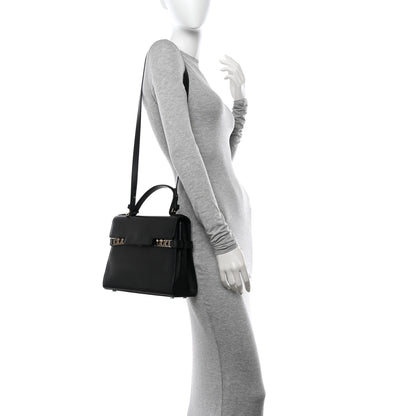 Delvaux Calfskin MM Tempete Satchel Black 2 of 11
