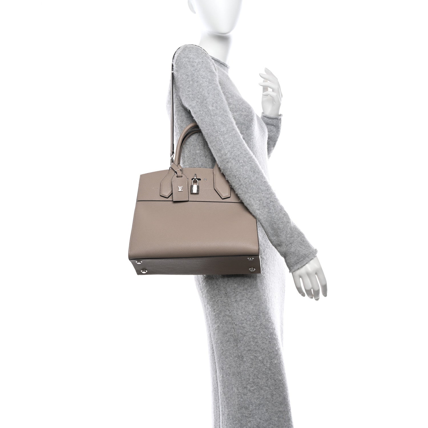 Louis Vuitton Taurillon City Steamer MM Galet 2 of 9