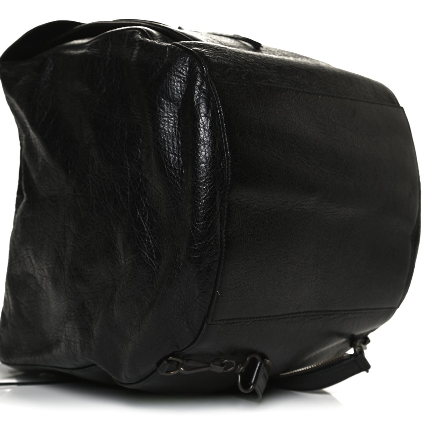 Agneau Classic Hardware Zip Traveler Backpack Black