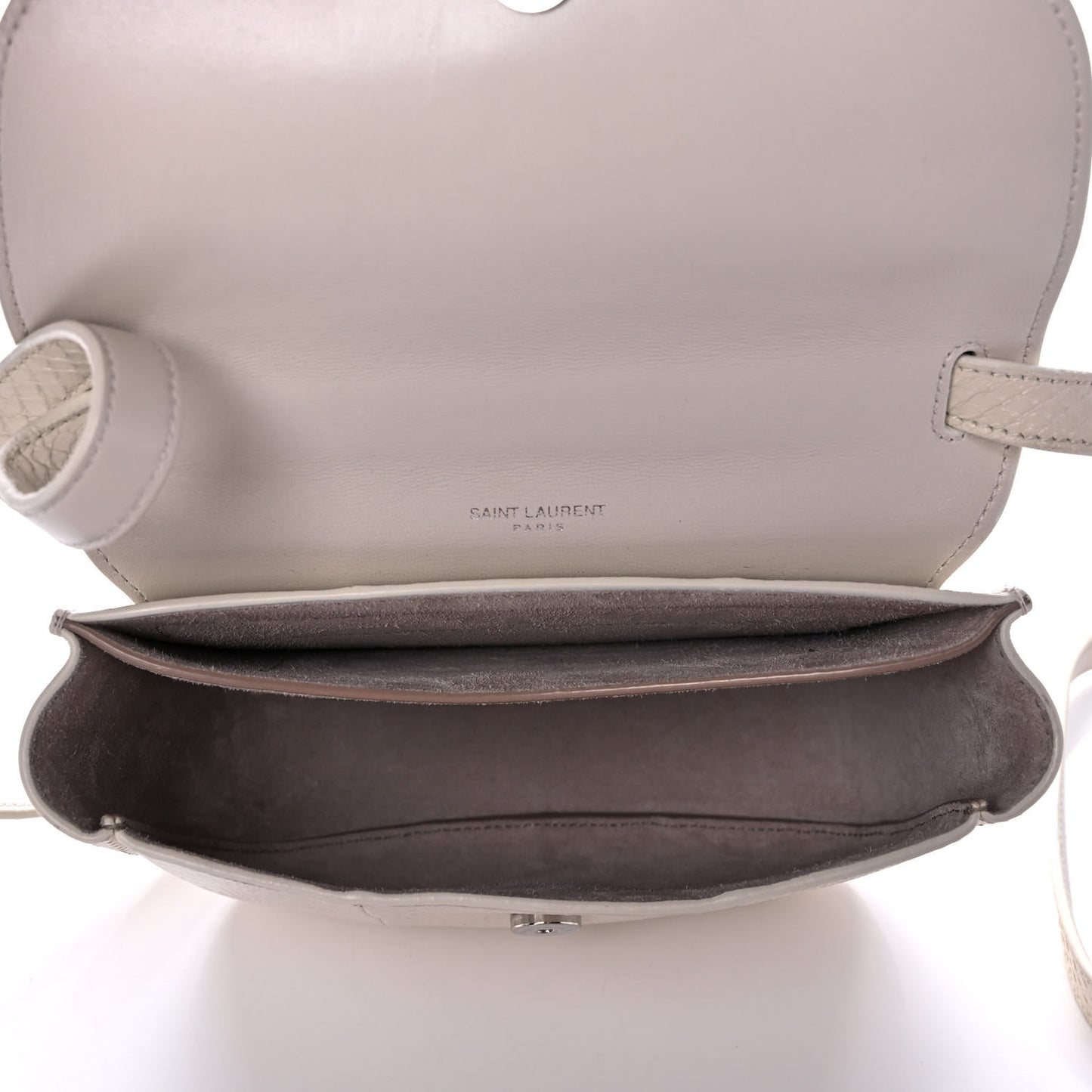 Snakeskin Small Kaia Satchel Off White