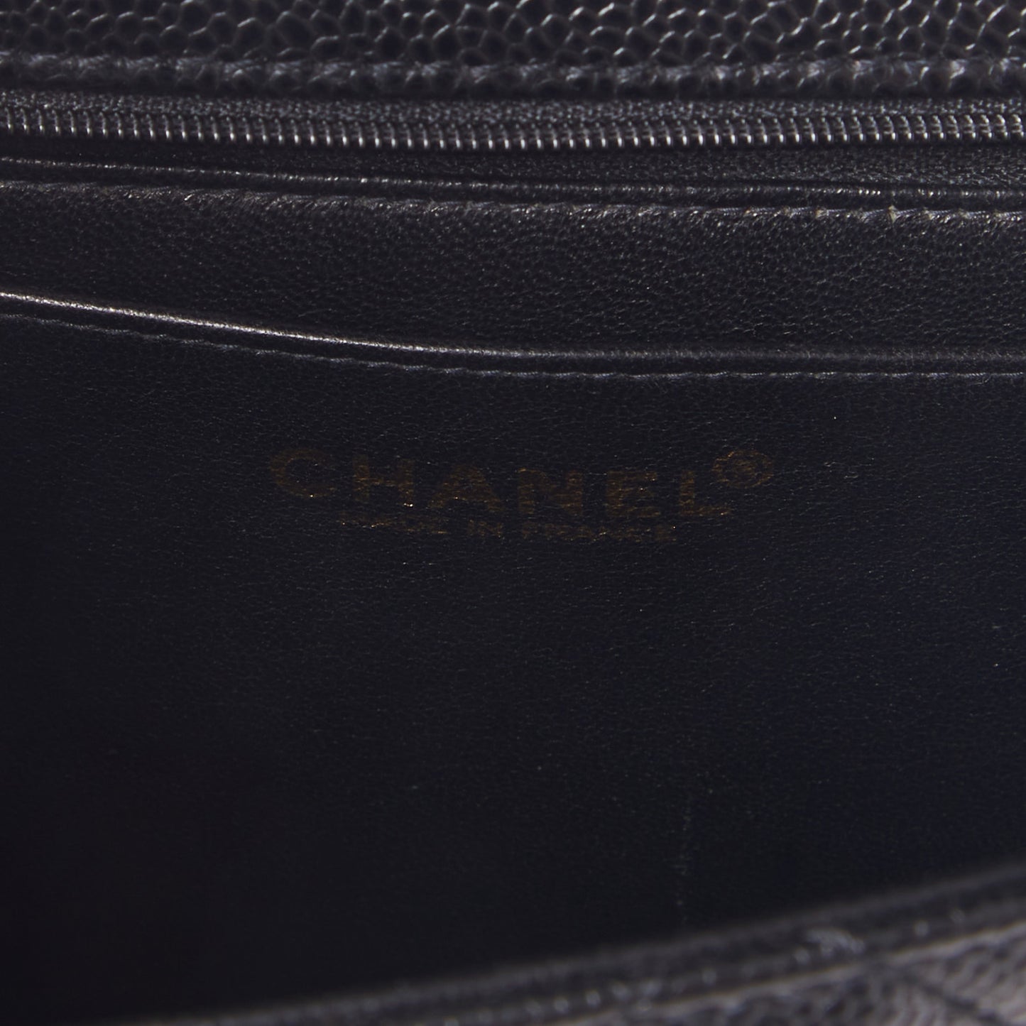 Caviar Quilted Jumbo Kelly Flap Black
