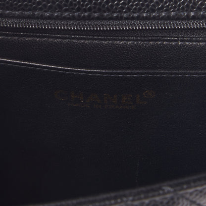 Chanel Caviar Quilted Jumbo Kelly Flap Black 9 of 10