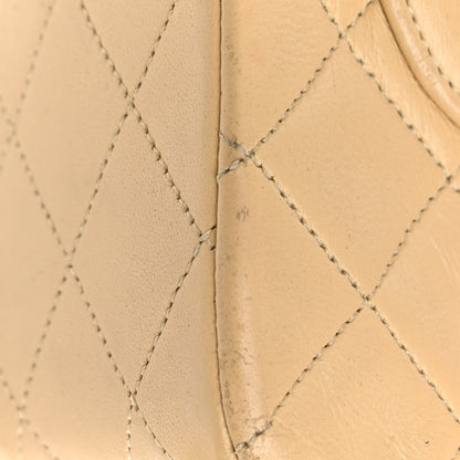 Chanel Lambskin Quilted Medium Double Flap Beige 16 of 17
