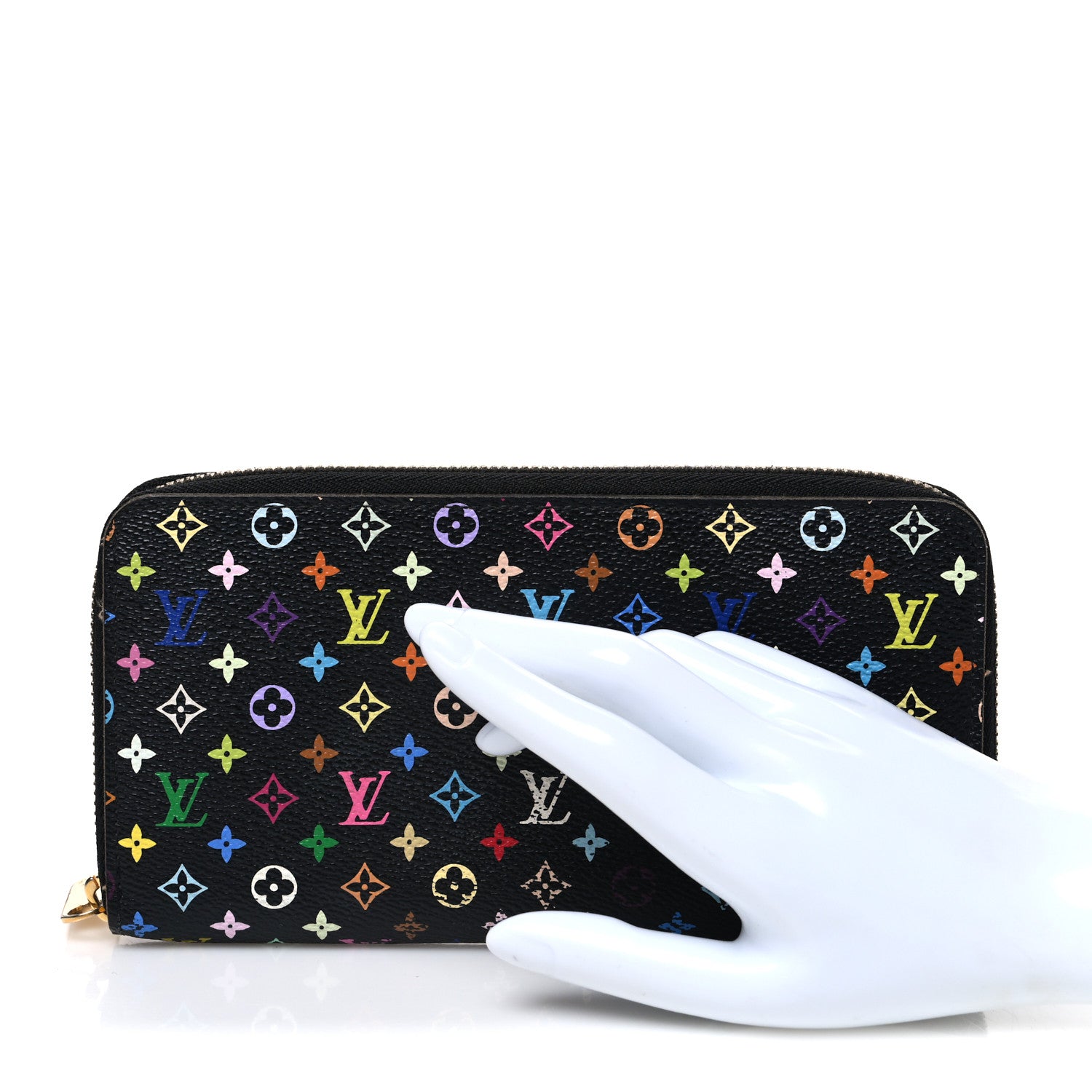 Louis Vuitton Monogram Multicolor Zippy Wallet Black Grenade 2 of 8