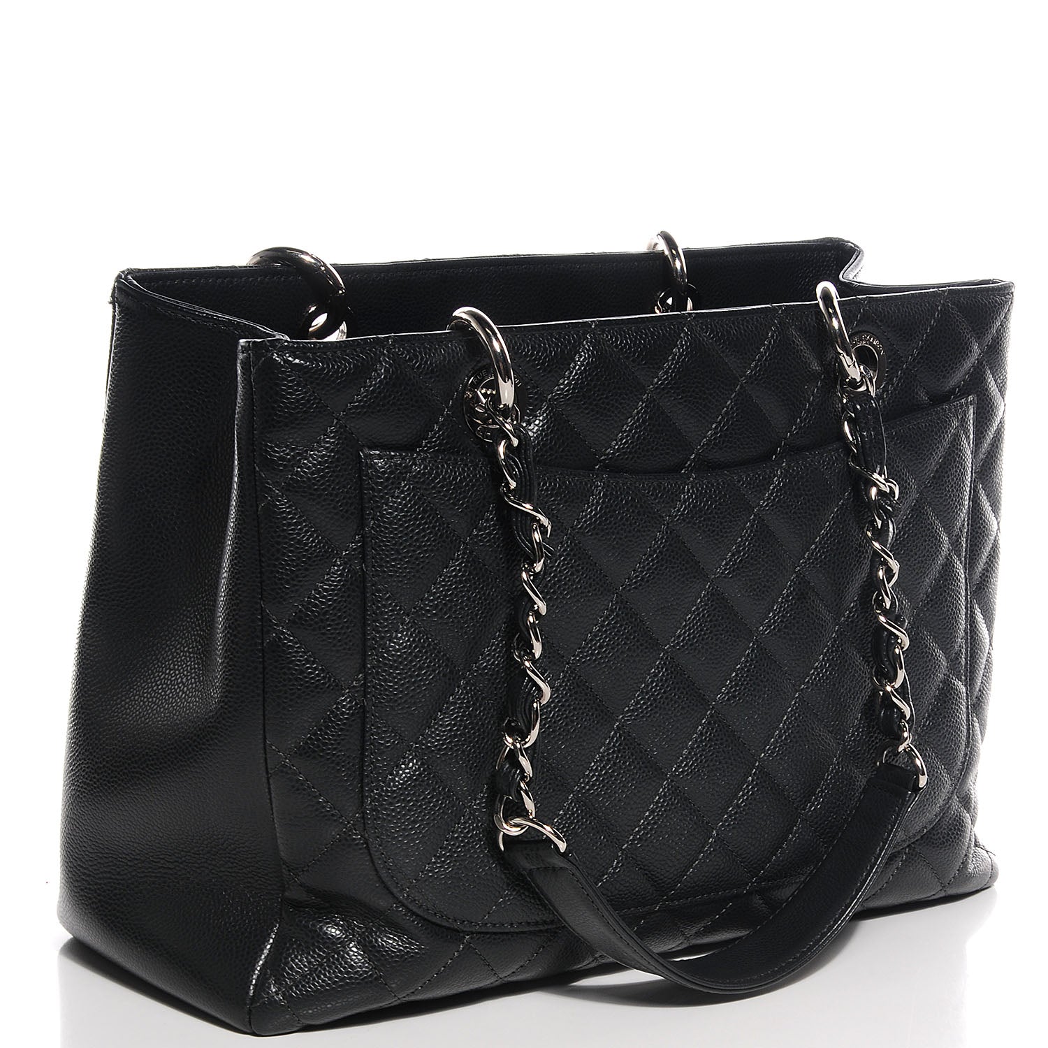 Chanel Caviar Grand Shopping Tote GST Dark Grey 2 of 7