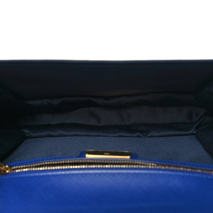 Salvatore Ferragamo Printed Calfskin Ginny Shoulder Bag Blue 5 of 11