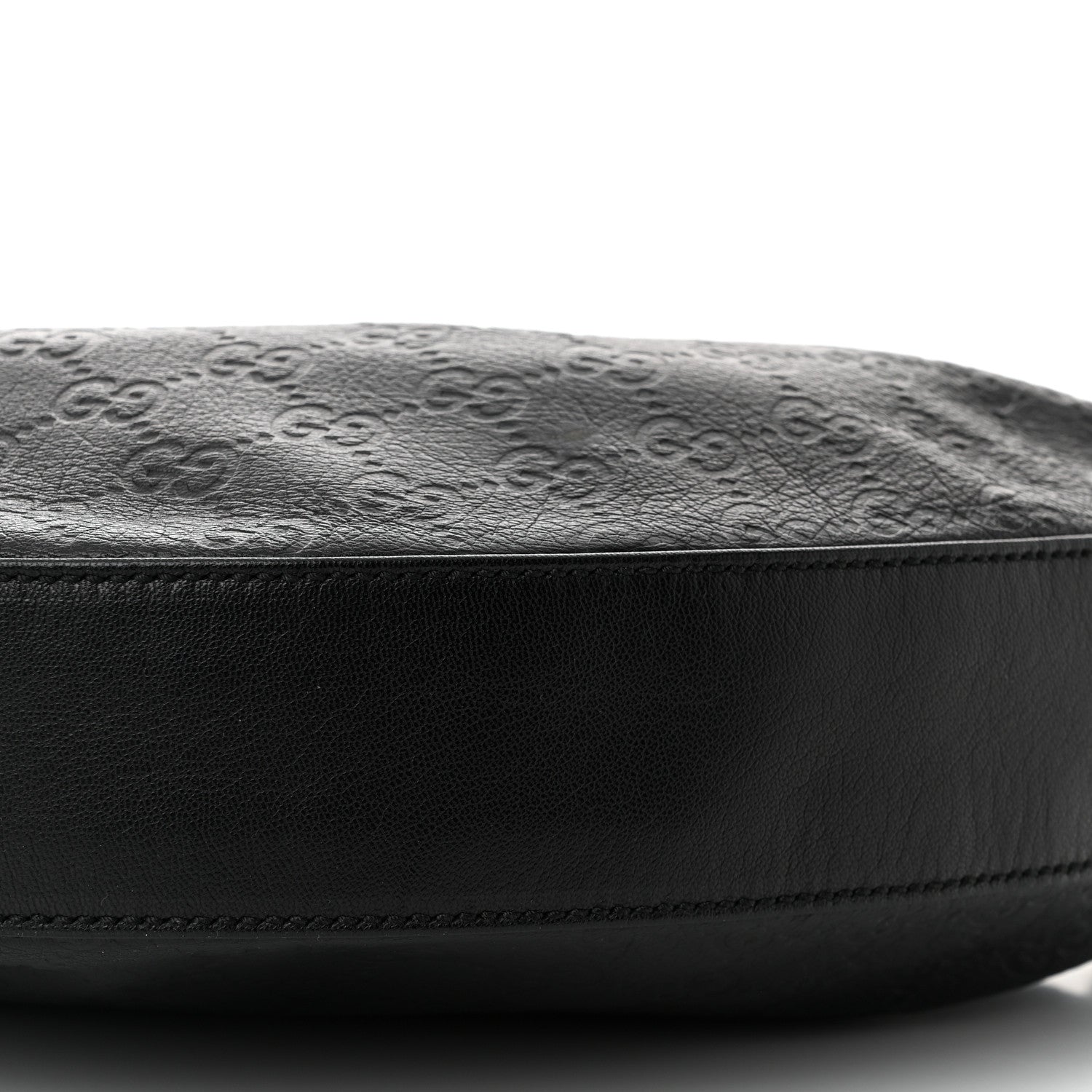 Gucci Guccissima Half Moon Bamboo Ring Hobo Black 10 of 11
